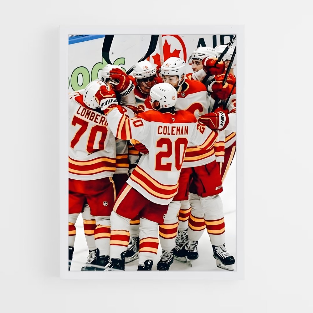 Poster La Victoire des Flames – affiche Hockey sur glace (vue 3)